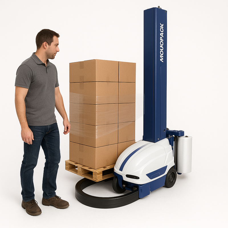 Premium Self-Propelled Pallet Wrapping Machine Power Pre-Stretch Industrial Heavy-Duty Auto Wrapper