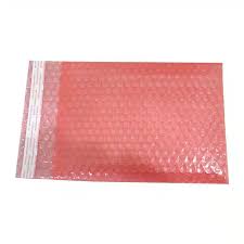 Premium Pink Anti-Static Bubble Bags Self-Seal Protection for Sensitive Electronics Components