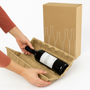 Premium Bottle Postal Boxes Moulded Pulp Inner for Maximum Protection Sustainable Tape-Free Wine Shipping Box