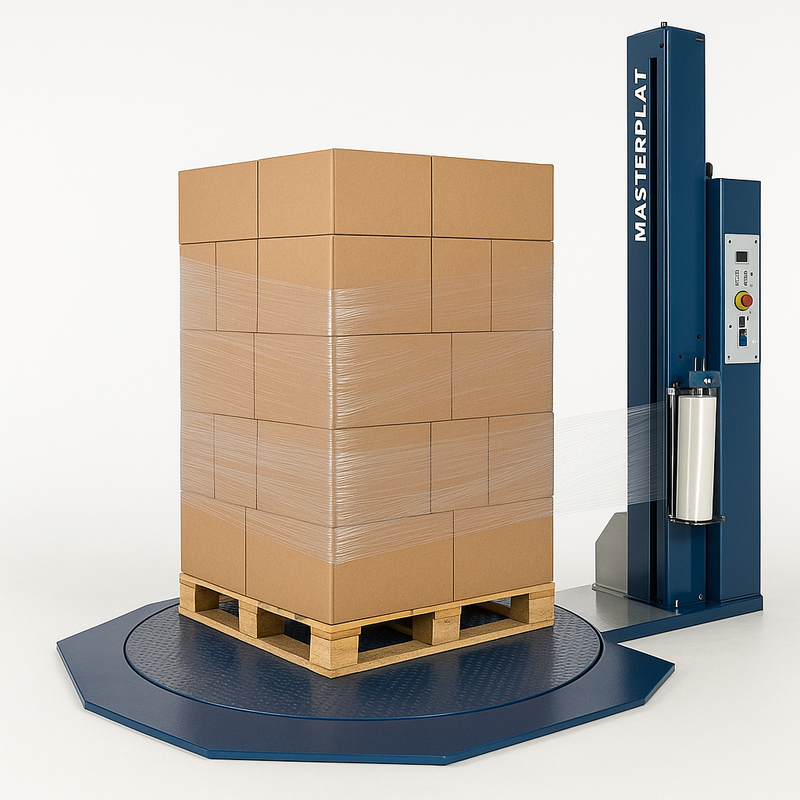 Premium Industrial Turntable Wrapper with Touchscreen Quick-Load Film System