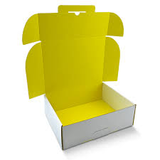 Premium Coloured Postal Boxes White Kraft Outer Vibrant Reveal High-Strength Commerce Packaging