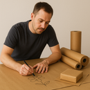 Premium Imitation Kraft Paper Recycled Biodegradable Tear-Resistant Packaging Paper for Shipping Wrapping