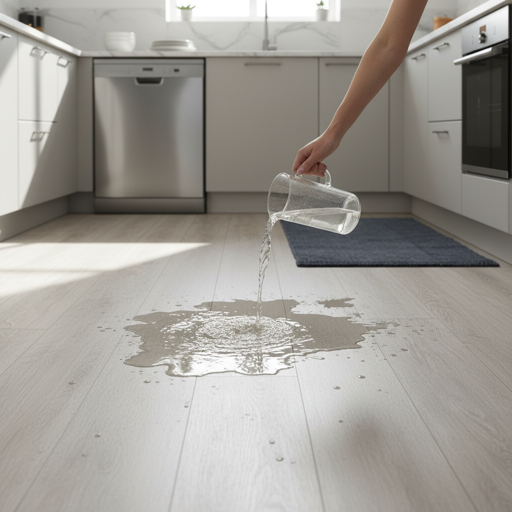 8mm Water-Resistant Laminate Flooring with Oak Effect
