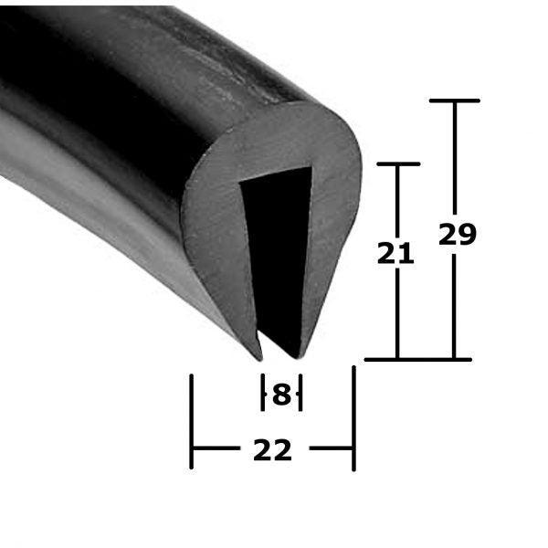 Marine-Grade Large Rubber Fender U-Channel Flexible Edge Protector for Vehicles and Industrial Applications