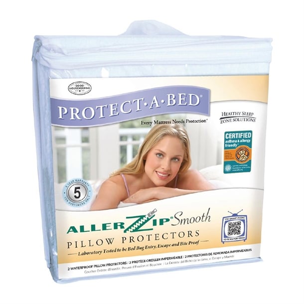 Protect-A-Bed Allerzip Smooth Pillow Protector