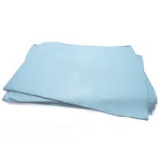 Premium Baby Blue Wrapping Tissue Paper 16gsm MG Finish Sheets Friendly Smooth Stylish Presentation Paper