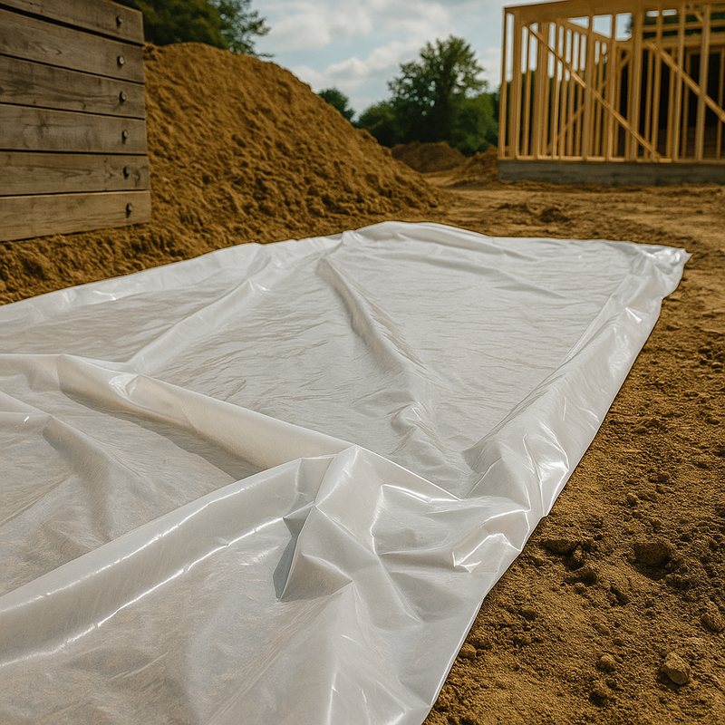 Premium 1000 Gauge Clear Polythene Sheeting Heavy Duty Protection Roll 4m x 25m by Tuffreel