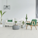 Premium Ocean Water-Resistant 8mm Laminate Flooring in White Creme Oak with Bevelled Edges for Modern and Traditional Spaces per m²