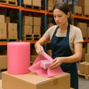 Premium Pink Anti-Static Bubble Wrap 750mm Wide x 100m Small 10mm Bubbles for Tech Fragile Items