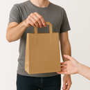 Heavy-Duty Brown Paper Carrier Bags Durable Tape Handle Eco-Friendly Cost-Effective Packaging