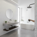 PVC Gloss Waterproof Wall Panelling in White Sparkle Fini...