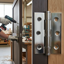 75mm Button Tipped Hinge | Polished Chrome Finish | Heavy-Duty Steel Construction