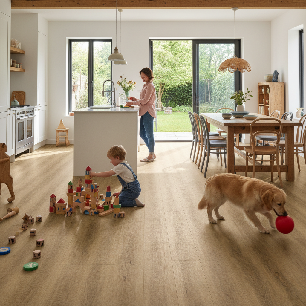 Premium 5mm Rigid Core Vinyl Flooring with Waterproof Surface and 0.3mm Wear Layer for Moisture Protection