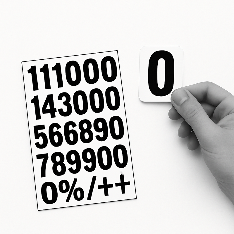 Premium 23mm Flexible Magnetic Letters Sheet Bold White Signage for Retail & Home