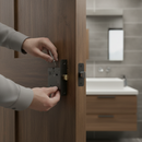 76mm (3'') Bathroom Lock - Matt Black Finish