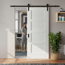 Internal White Primed Shaker 4 Panel Sliding Door Set