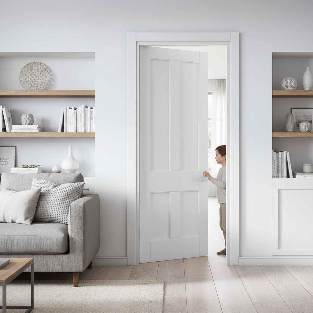 Internal Primed Four-Panel Door - Timeless Design