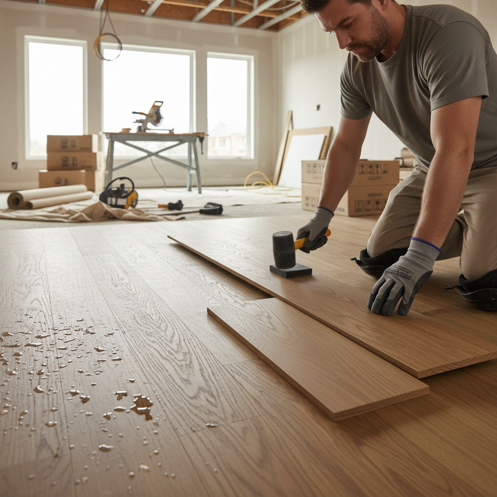 Premium Waterproof Engineered Real Wood Flooring with Natural Oak Finish and Advanced Rigid Core Technology for Modern Living