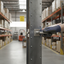 Square Lever Door Handle with Satin Chrome Finish - Moder...