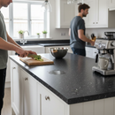 Square Edge Laminate Worktop 3000mm x 600mm x 38mm - Blac...