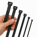 Premium 7.6mm Wide Nylon Zip Ties Heavy-Duty Black Natural Cable Fasteners 240mm 540mm Lengths