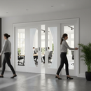 Premium Sliding Room Divider with Fixed Panels - Customizable Design for Open-Plan Living