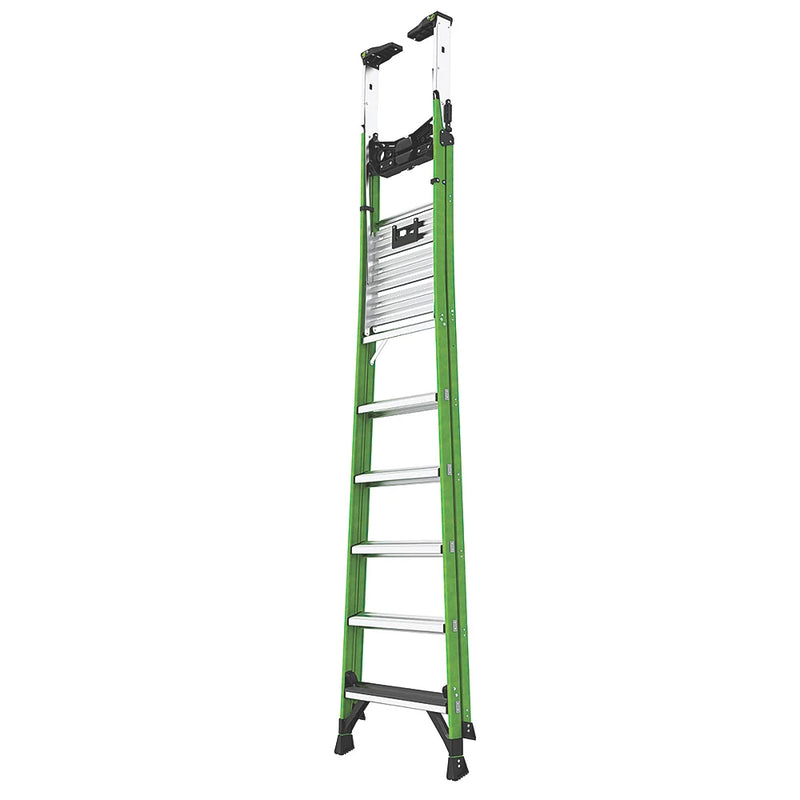 Premium Grade Fibreglass 6-Step Platform Step Ladder For Home Use - 2.57m