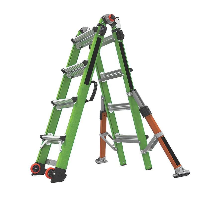 High Impact Fibreglass Combination Ladder For Professional Use - 4.55m