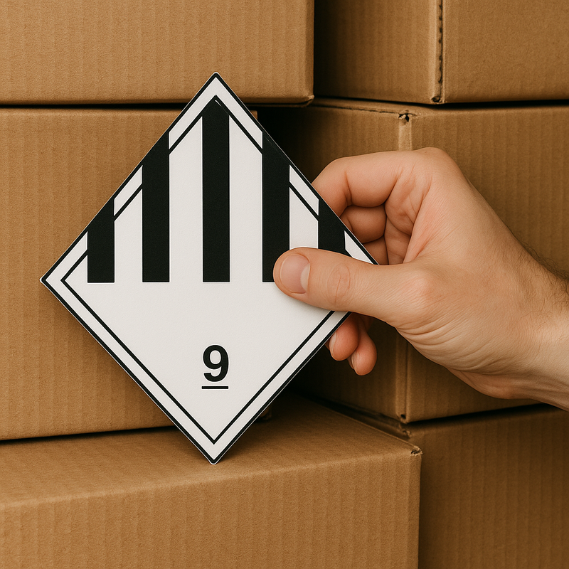 High-Performance Hazard Warning Labels Class 100x100mm 250-Roll for Export Logistics