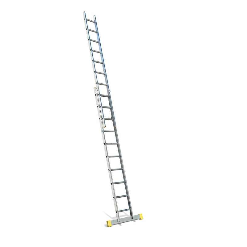 Industrial Grade Aluminium Double Extension Ladder For Trade Work - 4.88m