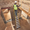 Heavy Duty Fibreglass 10-Step Platform Step Ladder For Indoor & Outdoor Use