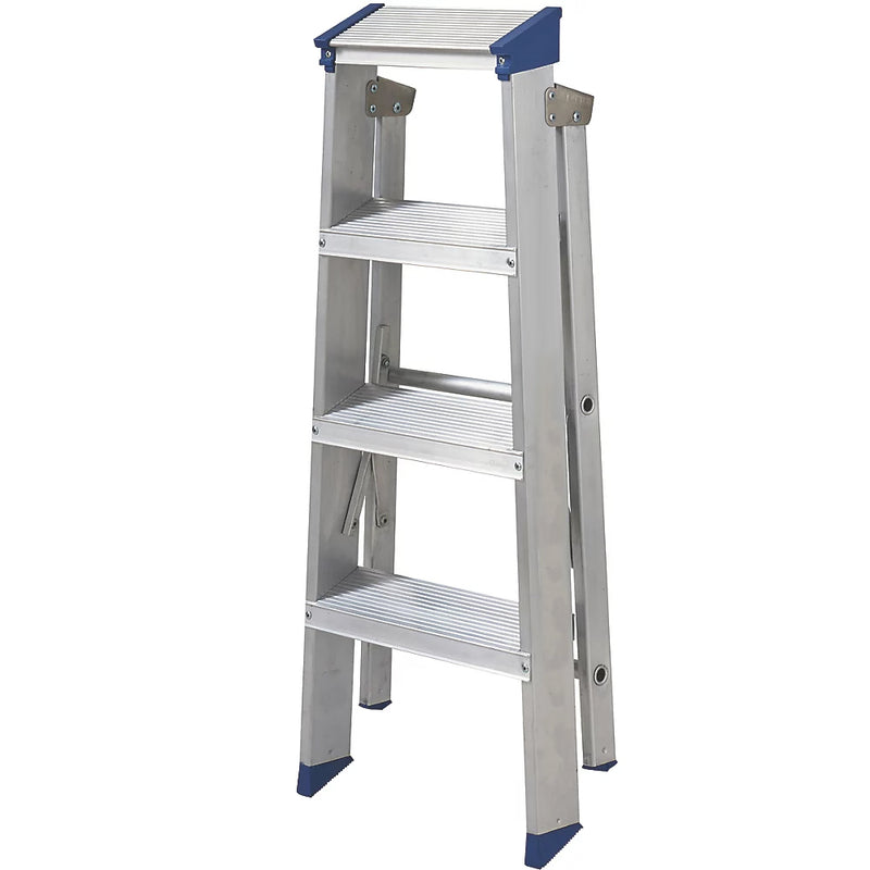 Heavy Duty Aluminium 4-Step Swingback A-Frame Ladder For Home Use - 0.85m