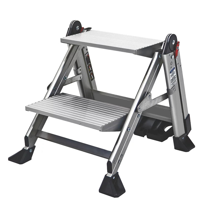 Industrial Grade Lightweight Aluminum Folding Step Stool With Platform - 460mm