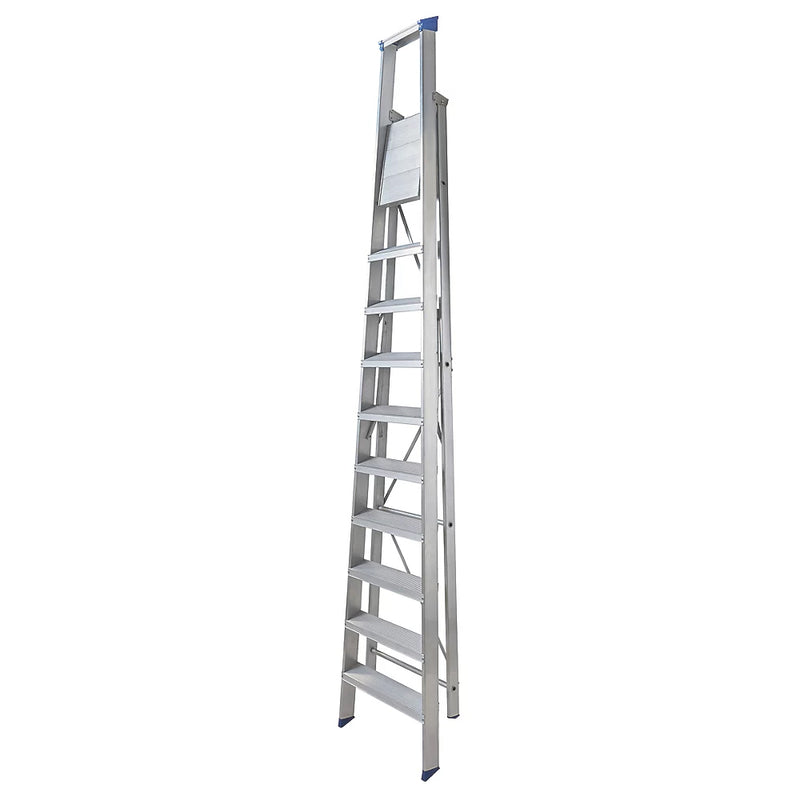 Industrial Grade Fibreglass 10-Step Platform Step Ladder For Electrical Work - 2.74m