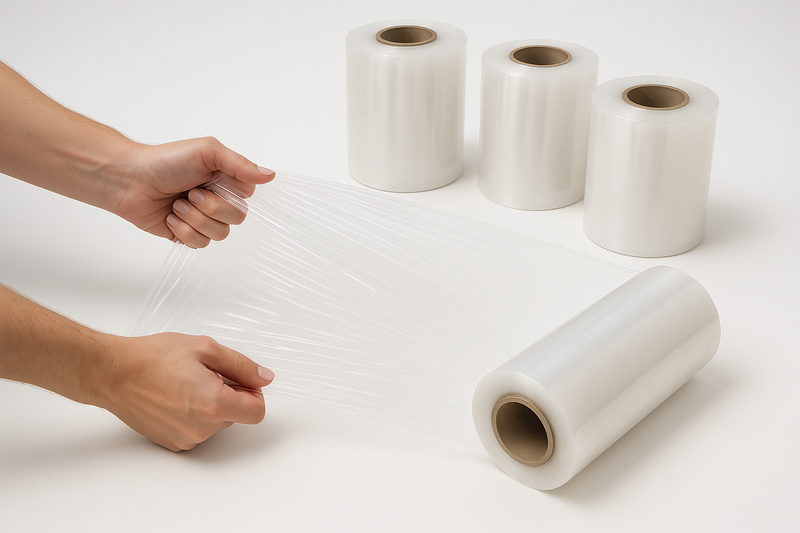 Premium Pallet Wrapping Film Machine Us Power Pre-Stretch 250% Strong  Clear Cast Stretch Film
