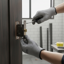 3-Inch Bathroom Lock with Fire Rating and Gun Metal Finish