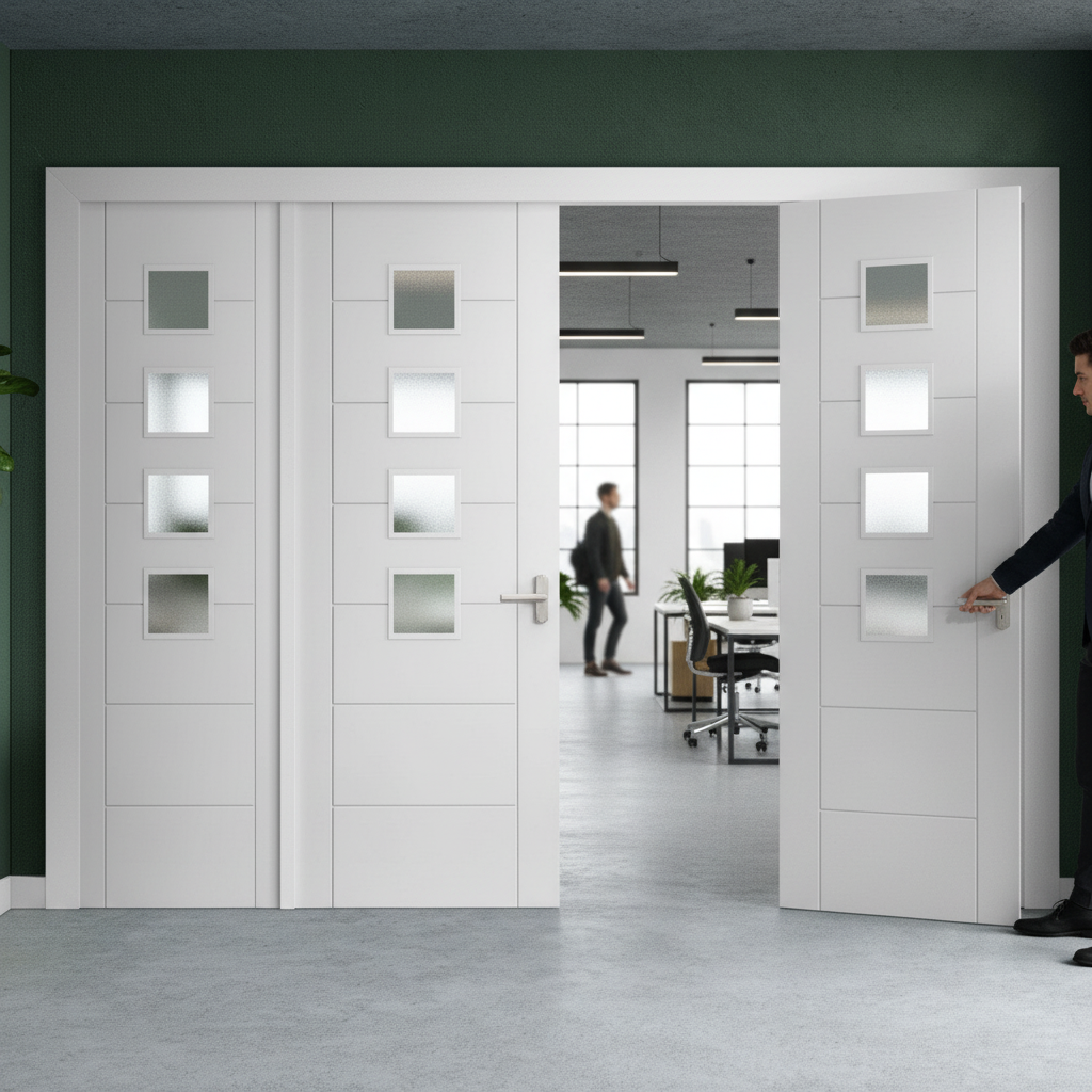 Internal Room Divider Set with Obscure Glass