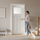 White Internal Primed 3 Panel Deco Door - Classic Design,...