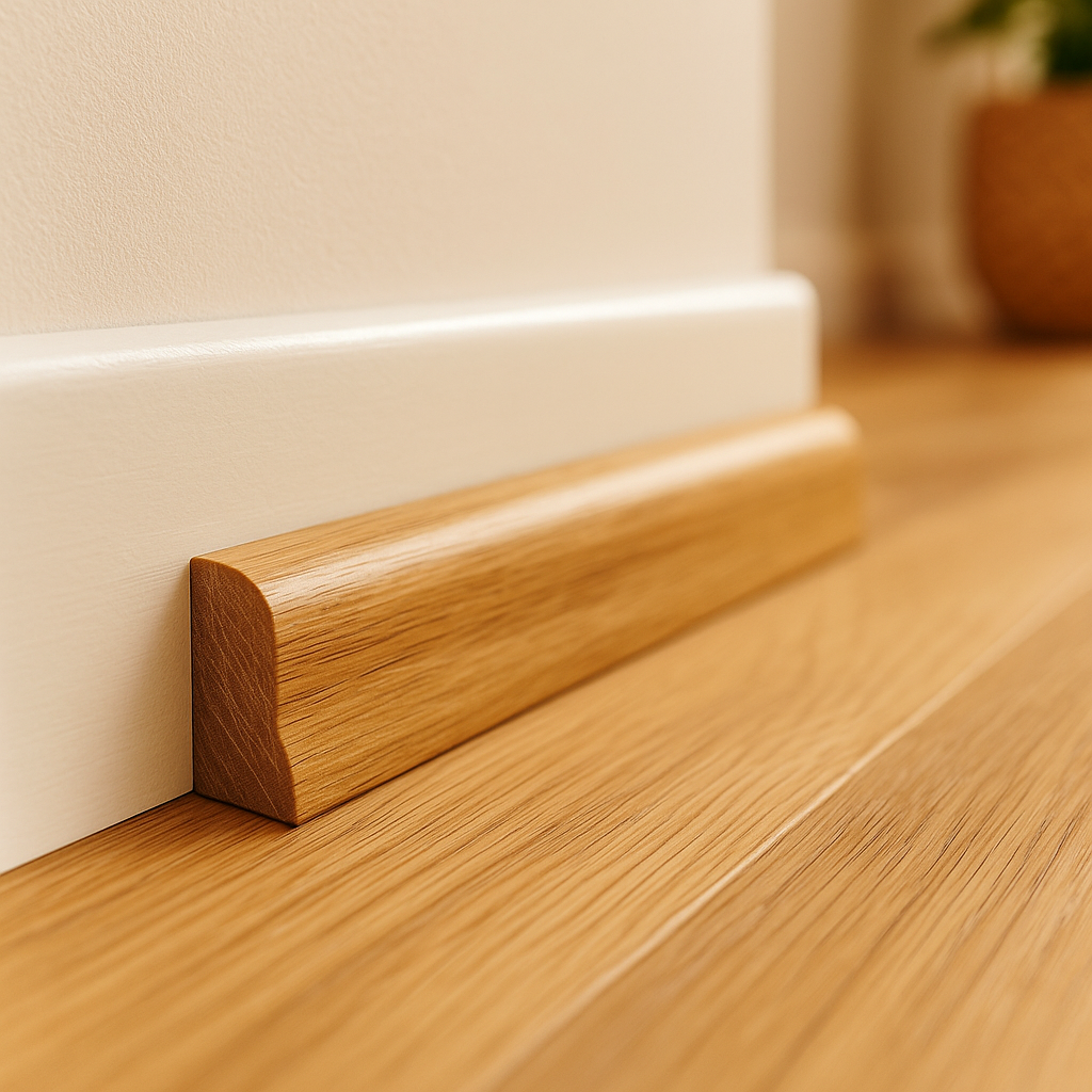 Scotia Beading in Natural Lacquer Finish - 2400mm Length - detail view