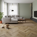 2mm UV Coated Luxury Vinyl Flooring in Herringbone Pattern