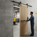 Premium Matt Black Sliding Face Mounted Door Track for Single Door - Smooth Operation with Soft Close Option, Suitable for Doors up to 100kg