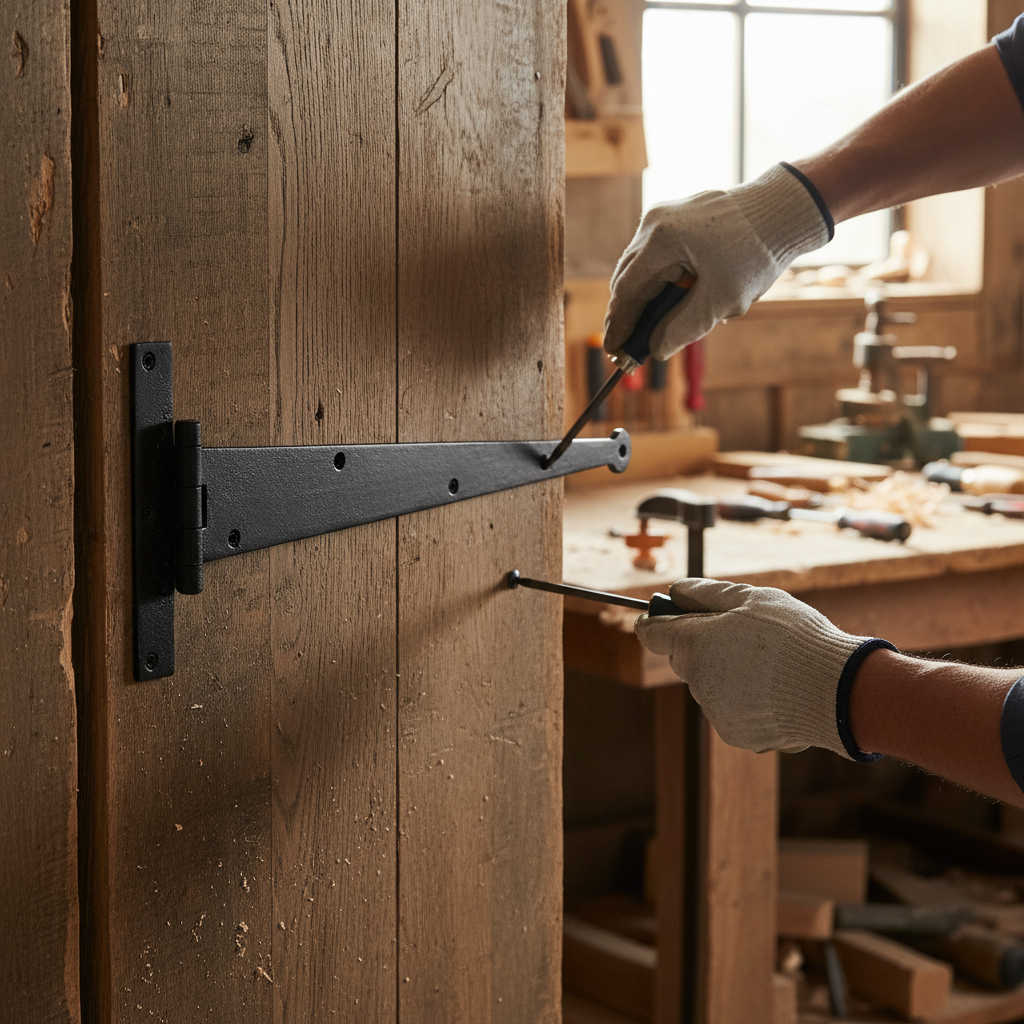 Beeswax Door Hinge 18" / 450mm | Rustic Style | Modern & Traditional Doors
