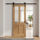 Internal Unfinished Victorian Shaker 2 Panel Sliding Door
