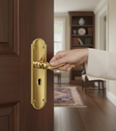 Premium Lever Handle on Backplate with Bathroom Turn and Keyhole Options for Versatile Interior Design