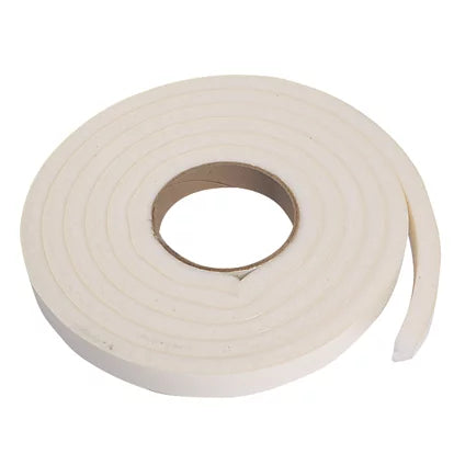 Premium White Jumbo Self-Adhesive Rubber Foam Weatherstrip For External Doors - 3M