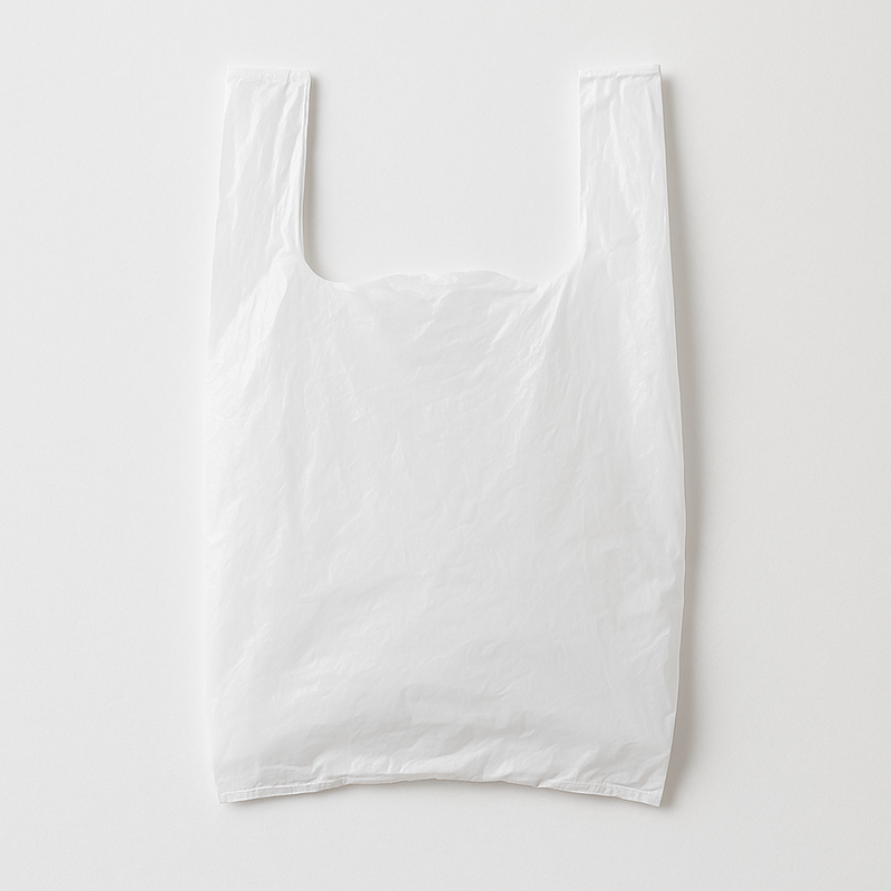 Premium Degradable White Carrier Bags Eco-Friendly Shopping Bags for Retail Grocery Use