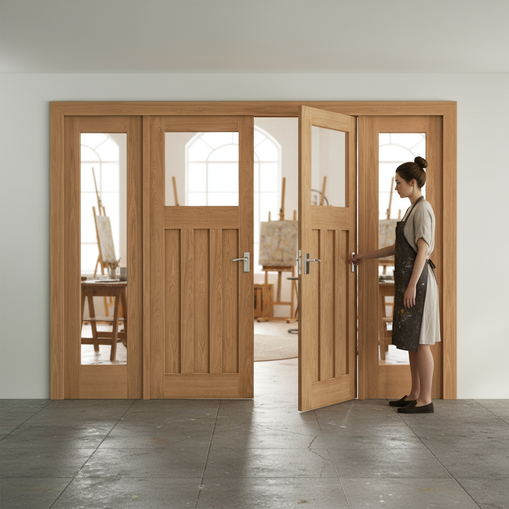 Vintage-Style Internal Room Divider Set