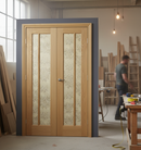 Premium Ogee Profile Oak Architrave for Double Doors - Natural Finish, 2133mm Length