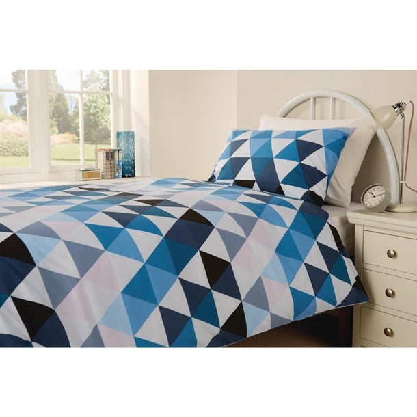 Essentials Geo Housewife Pillowcase Blue