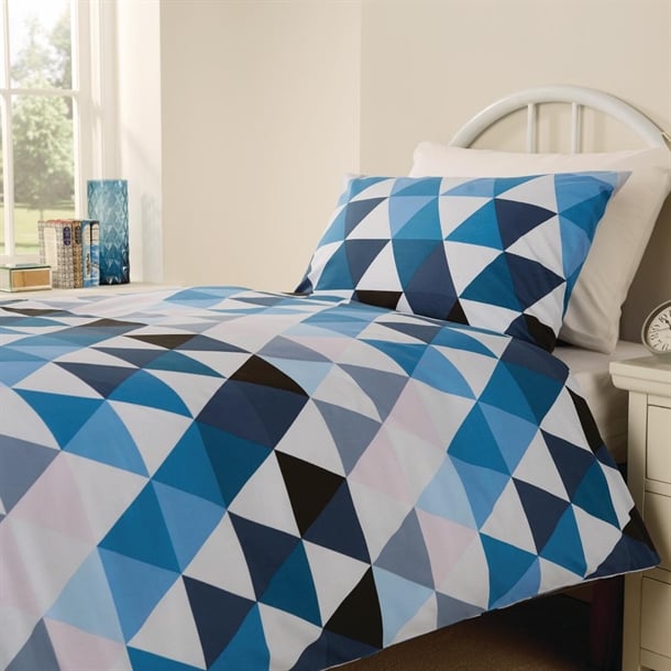 Essentials Geo Housewife Pillowcase Blue